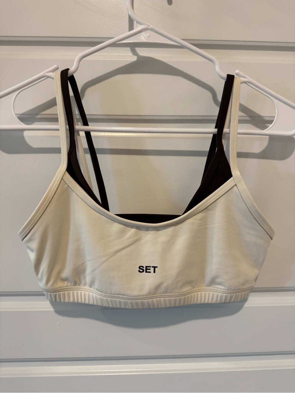 SET active airluxe breathe layered move bra in leche